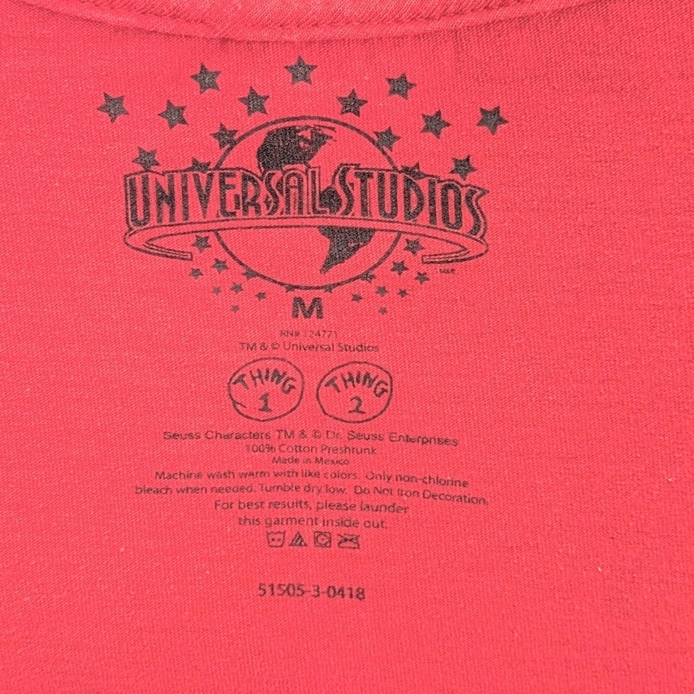 Red Universal Studios "Thing 1" Adult T-Shirt - Picture 4 of 4